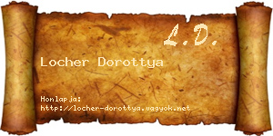 Locher Dorottya névjegykártya
